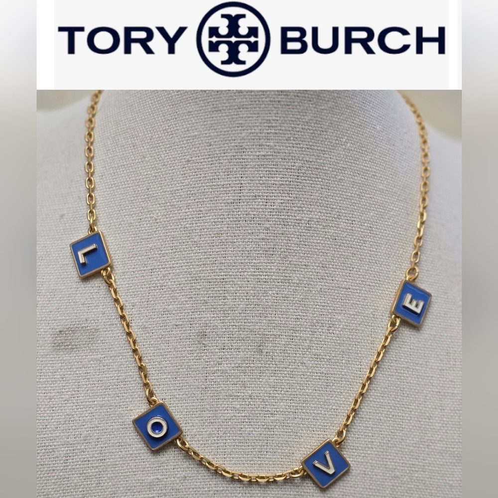 Tory Burch LOVE Enamel Necklace